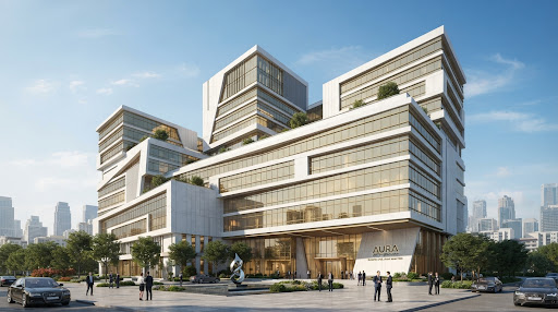 Modern commercial building designed and constructed by Jood Al Khalej
