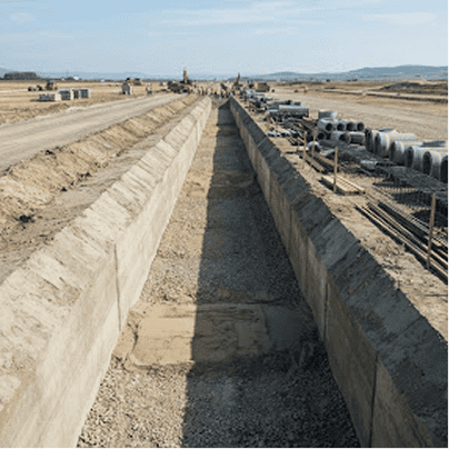 Sub-base preparation ahead of paving